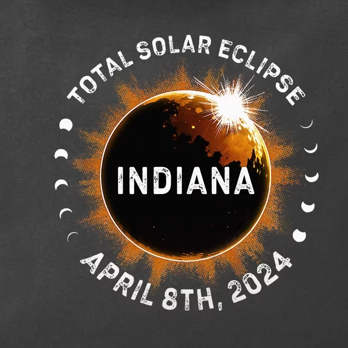 Total Solar Eclipse Path of Totality April 8th 2024 Indiana Zip Tote Bag