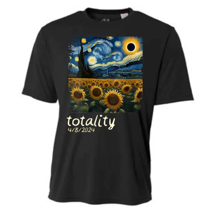 Total Solar Eclipse 2024 4.08.24 Starry Night Painting Cooling Performance Crew T-Shirt