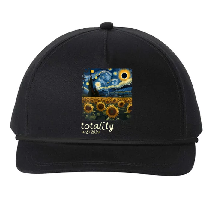 Total Solar Eclipse 2024 4.08.24 Starry Night Painting Snapback Five-Panel Rope Hat