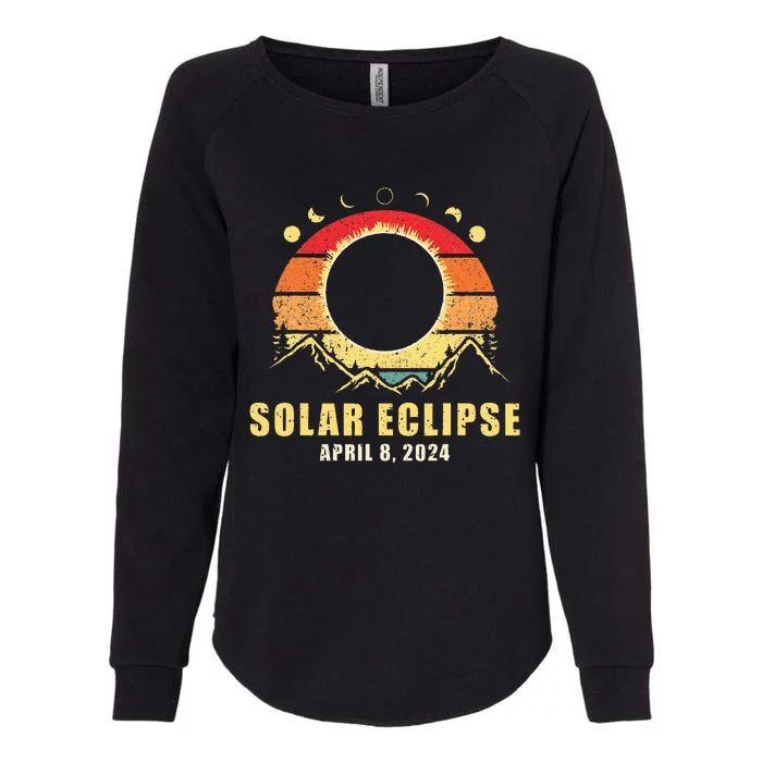 Total Solar Eclipse April 8 2024 Womens California Wash Sweatshirt