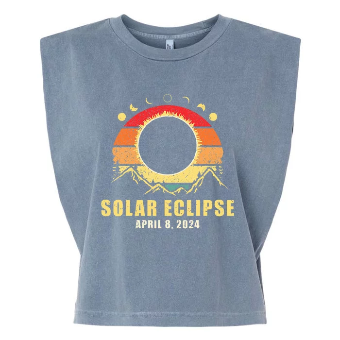 Total Solar Eclipse April 8 2024 Garment-Dyed Women's Muscle Tee