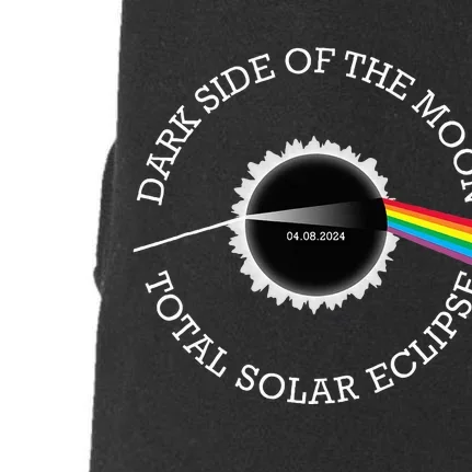 Total Solar Eclipse 04 08 24 Rainbow Totality Dark Side Moon Doggie 3-End Fleece Hoodie