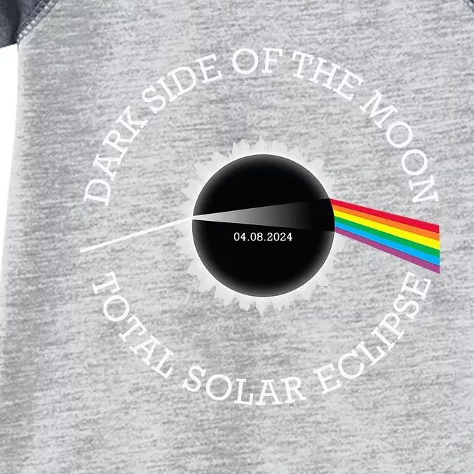 Total Solar Eclipse 04 08 24 Rainbow Totality Dark Side Moon Infant Baby Jersey Bodysuit