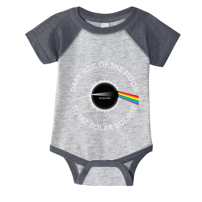 Total Solar Eclipse 04 08 24 Rainbow Totality Dark Side Moon Infant Baby Jersey Bodysuit