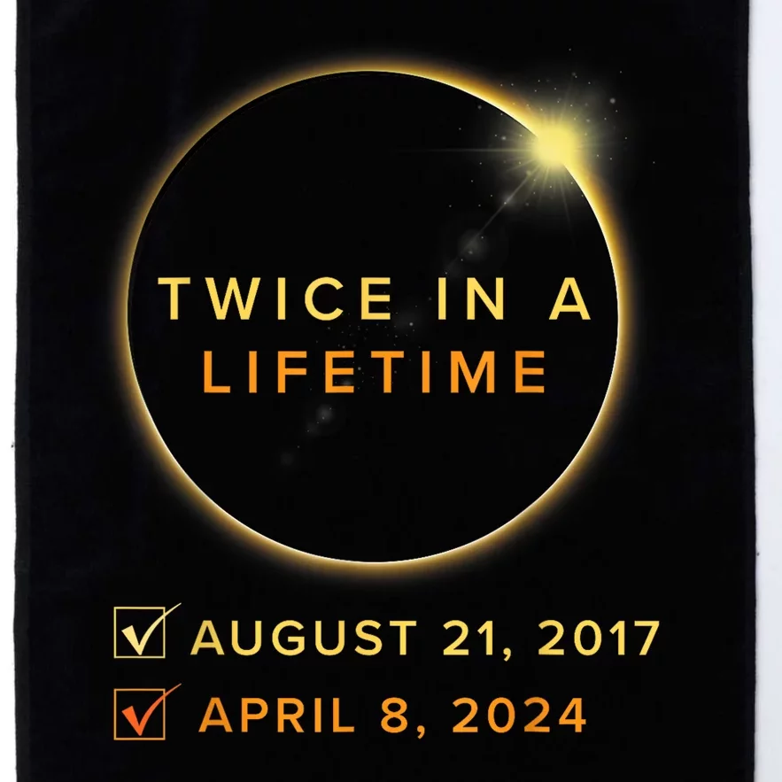 Total Solar Eclipse 2024 Phases April 8th Twice In A Lifetime Platinum Collection Golf Towel