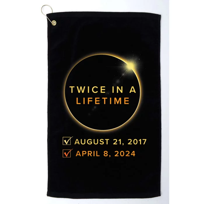 Total Solar Eclipse 2024 Phases April 8th Twice In A Lifetime Platinum Collection Golf Towel