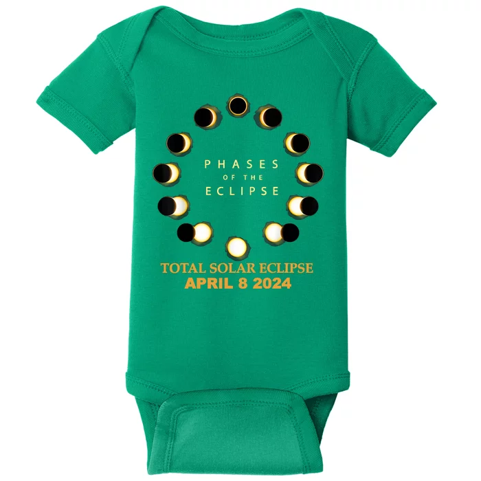 Total Solar Eclipse 2024 Phases April 8th Baby Bodysuit