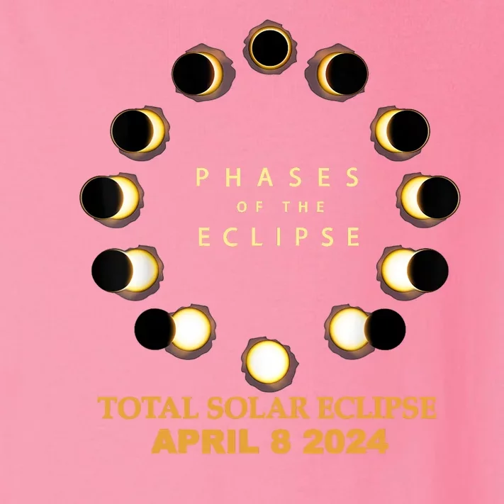 Total Solar Eclipse 2024 Phases April 8th Toddler Long Sleeve Shirt