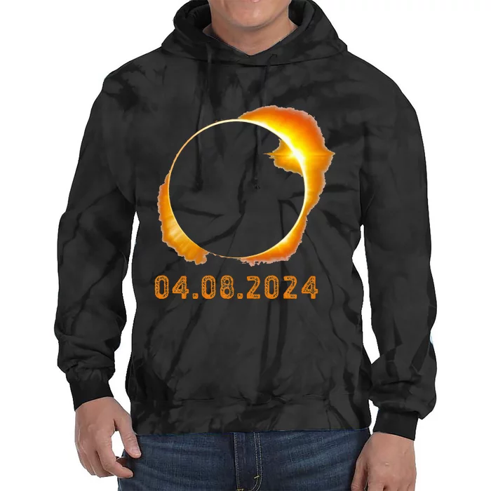 Total Solar Eclipse April 8 2024 Tie Dye Hoodie