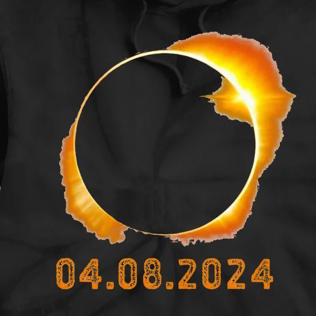 Total Solar Eclipse April 8 2024 Tie Dye Hoodie