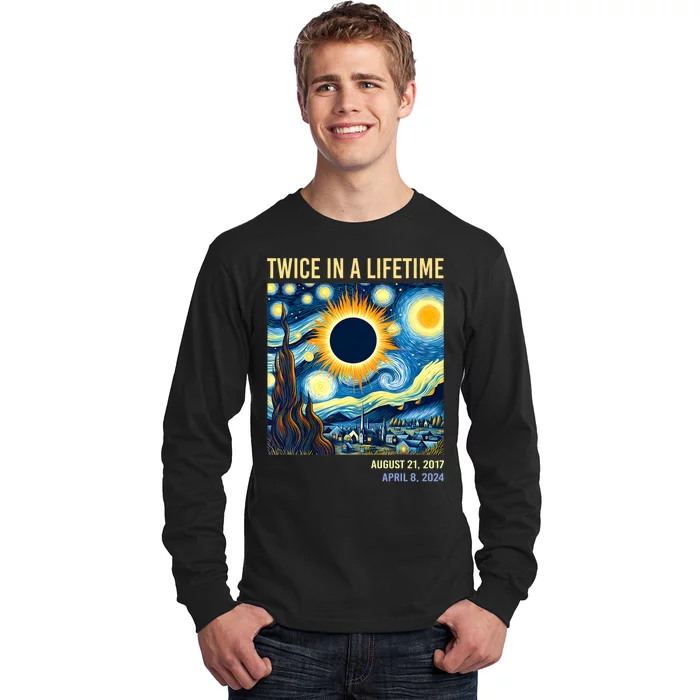 Total Solar Eclipse 2024 Twice In A Lifetime Long Sleeve Shirt