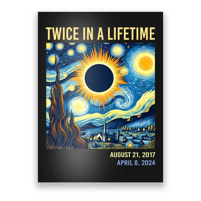 Total Solar Eclipse 2024 Twice In A Lifetime Poster