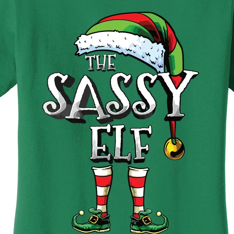 The Sassy Elf Matching Family Funny Christmas Elf Women's T-Shirt