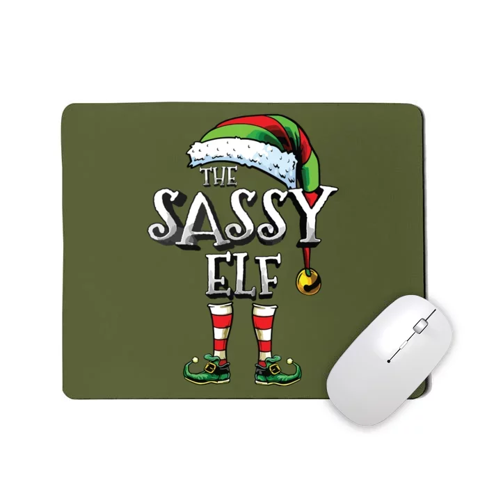 The Sassy Elf Matching Family Funny Christmas Elf Mousepad