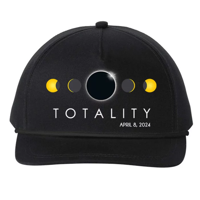 Total Solar Eclipse April 8 2024 Phases Totality Snapback Five-Panel Rope Hat