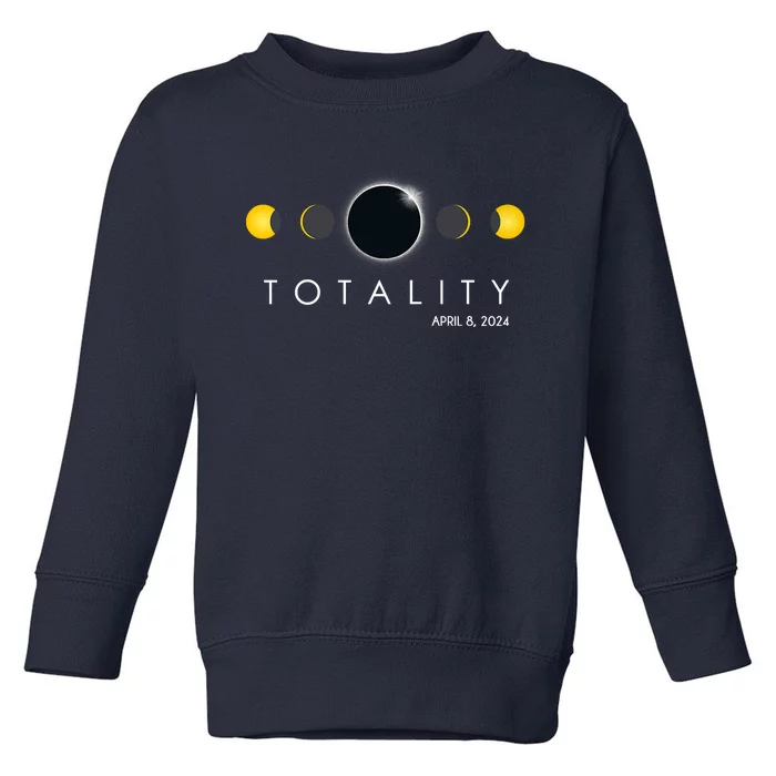 Total Solar Eclipse April 8 2024 Phases Totality Toddler Sweatshirt