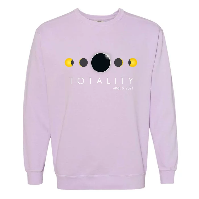 Total Solar Eclipse April 8 2024 Phases Totality Garment-Dyed Sweatshirt