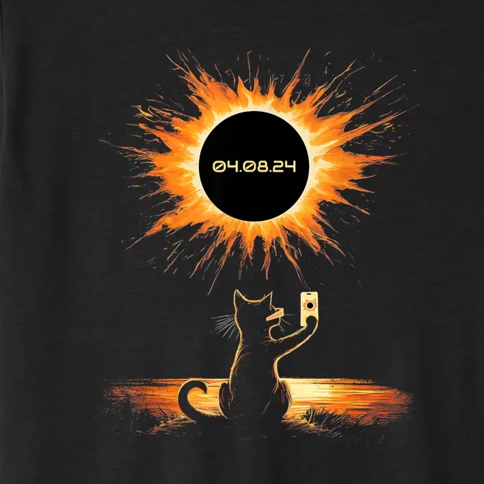 Total Solar Eclipse 2024 April 8 Cat America Totality ChromaSoft Performance T-Shirt