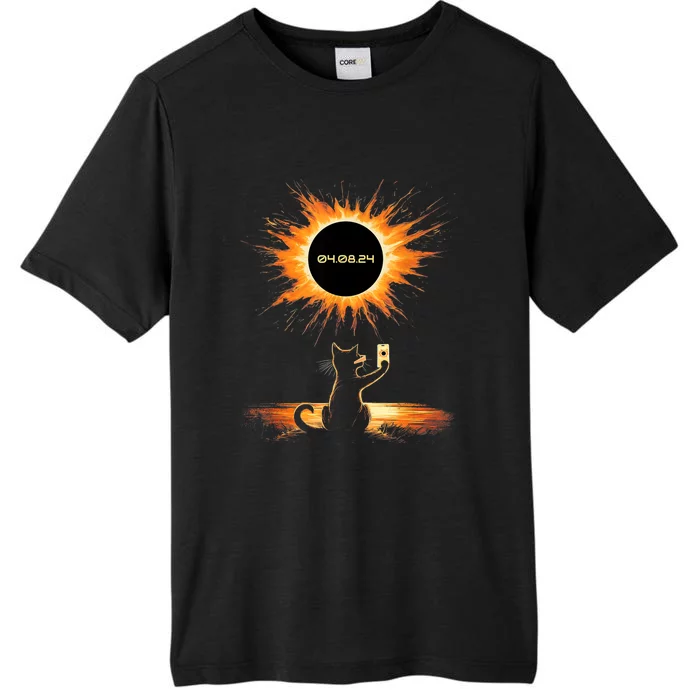 Total Solar Eclipse 2024 April 8 Cat America Totality ChromaSoft Performance T-Shirt