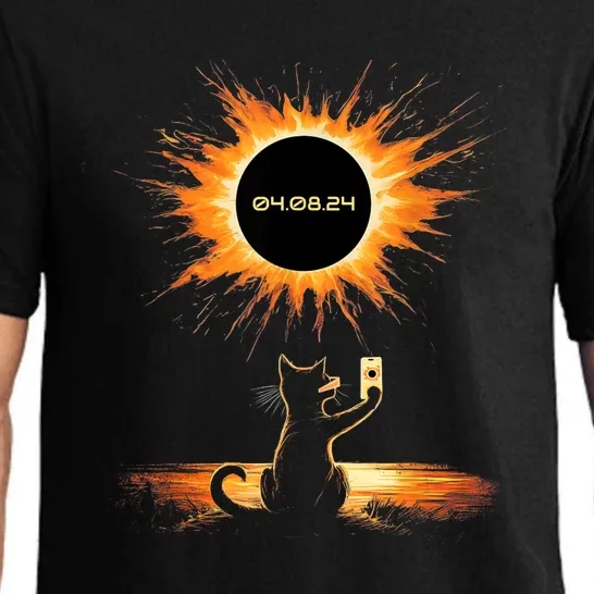 Total Solar Eclipse 2024 April 8 Cat America Totality Pajama Set