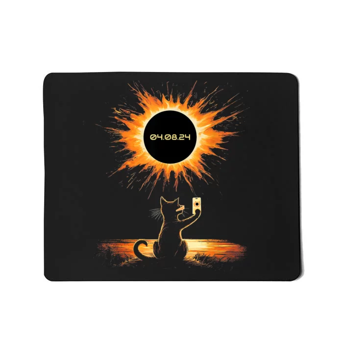 Total Solar Eclipse 2024 April 8 Cat America Totality Mousepad