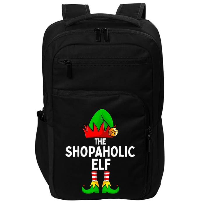 The Shopaholic Elf Funny Christmas Matching Family Impact Tech Backpack