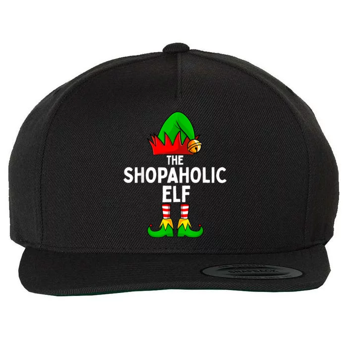 The Shopaholic Elf Funny Christmas Matching Family Wool Snapback Cap