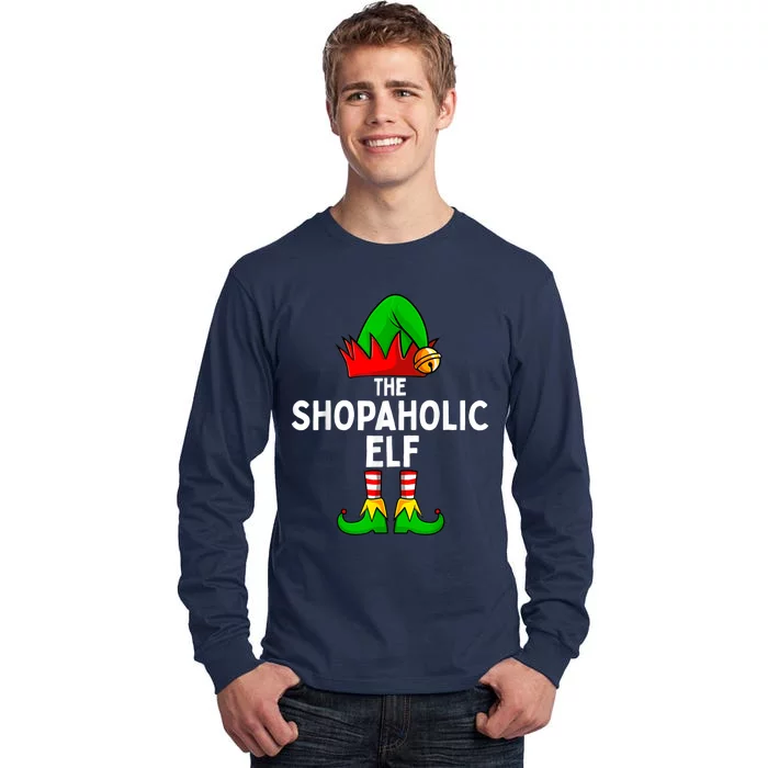 The Shopaholic Elf Funny Christmas Matching Family Tall Long Sleeve T-Shirt