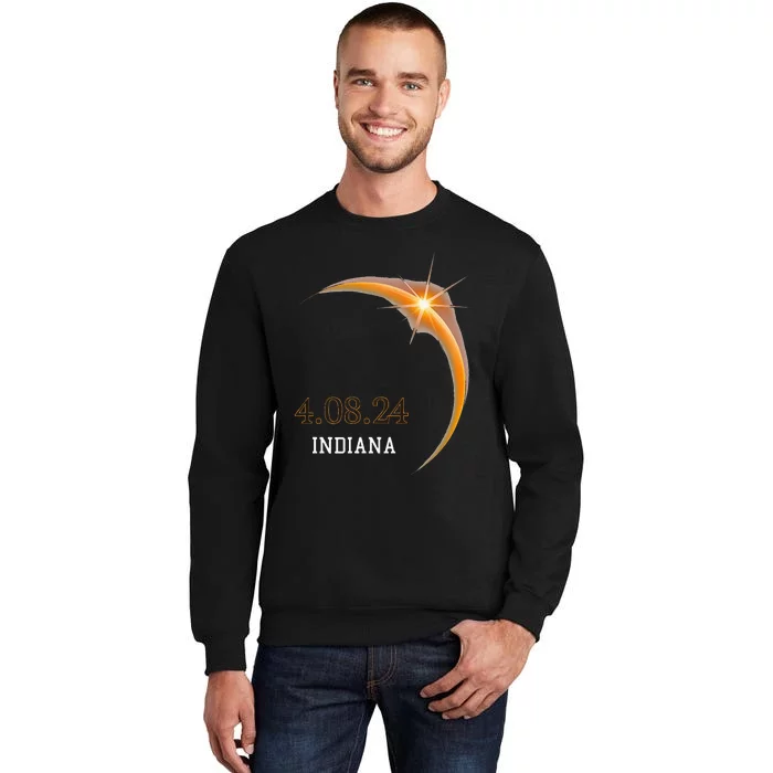 Total Solar Eclipse 2024 Indiana Totality Spring 4.08.24 Tall Sweatshirt