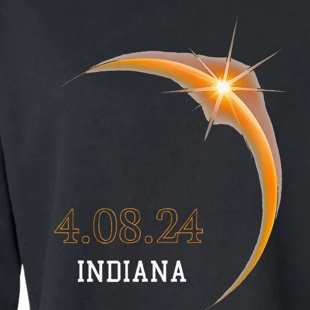 Total Solar Eclipse 2024 Indiana Totality Spring 4.08.24 Cropped Pullover Crew