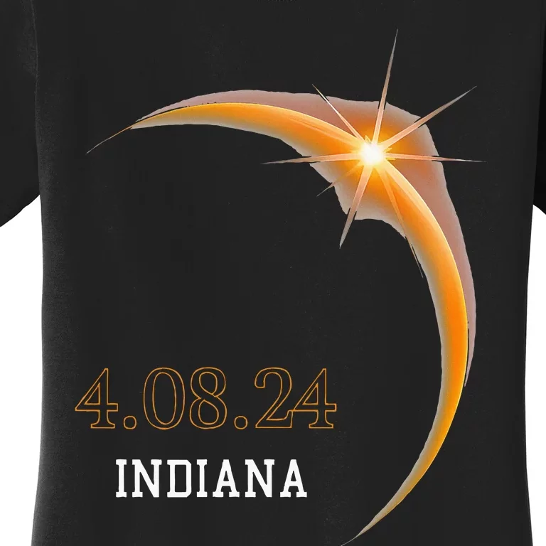 Total Solar Eclipse 2024 Indiana Totality Spring 4.08.24 Women's T-Shirt