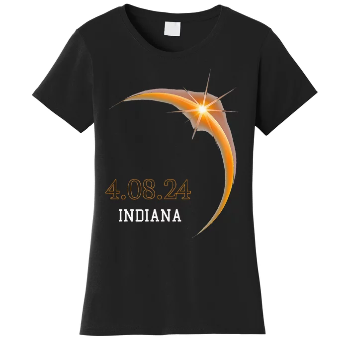 Total Solar Eclipse 2024 Indiana Totality Spring 4.08.24 Women's T-Shirt