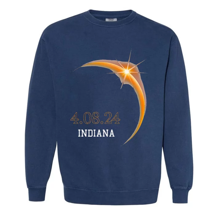 Total Solar Eclipse 2024 Indiana Totality Spring 4.08.24 Garment-Dyed Sweatshirt