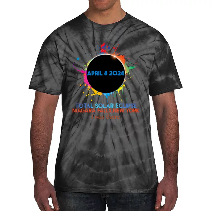 Total Solar Eclipse Niagara Falls New York 2024 I Was There Tie-Dye T-Shirt