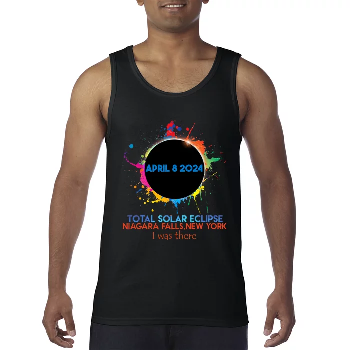 Total Solar Eclipse Niagara Falls New York 2024 I Was There Tank Top