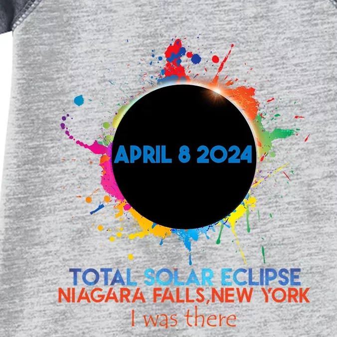 Total Solar Eclipse Niagara Falls New York 2024 I Was There Infant Baby Jersey Bodysuit