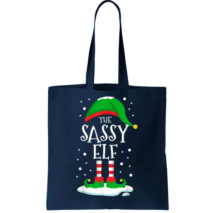 The Sassy Elf Christmas Family Matching Xmas Group Funny Tote Bag