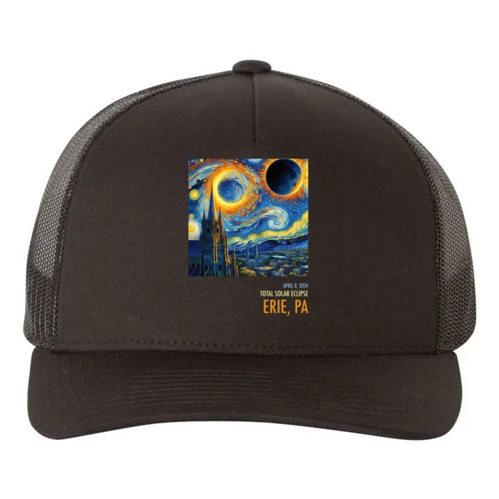 Total Solar Eclipse 2024 Erie Yupoong Adult 5-Panel Trucker Hat