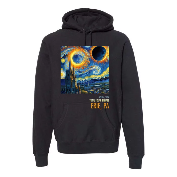 Total Solar Eclipse 2024 Erie Premium Hoodie