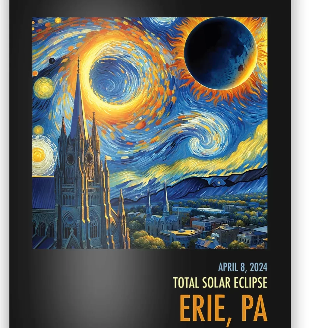 Total Solar Eclipse 2024 Erie Poster