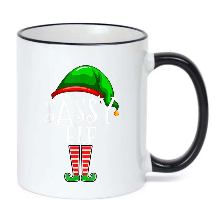 The Sassy Elf Family Matching Group Christmas Gift Funny Black Color Changing Mug