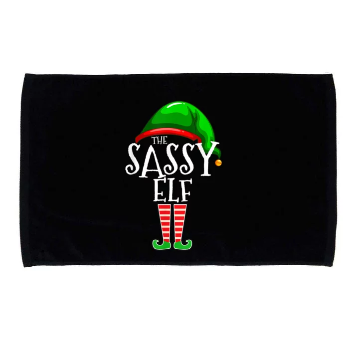 The Sassy Elf Family Matching Group Christmas Gift Funny Microfiber Hand Towel