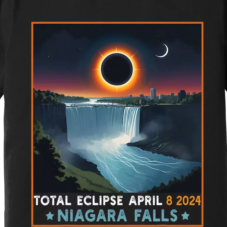 Total Solar Eclipse April 8th 2024 Niagara Falls New York Premium T-Shirt