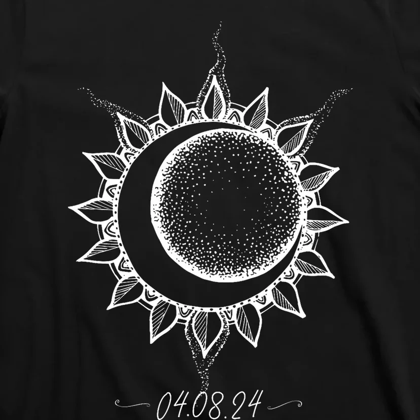 Total Solar Eclipse April 8 2024 Sun Moon Boho Eclipse T-Shirt