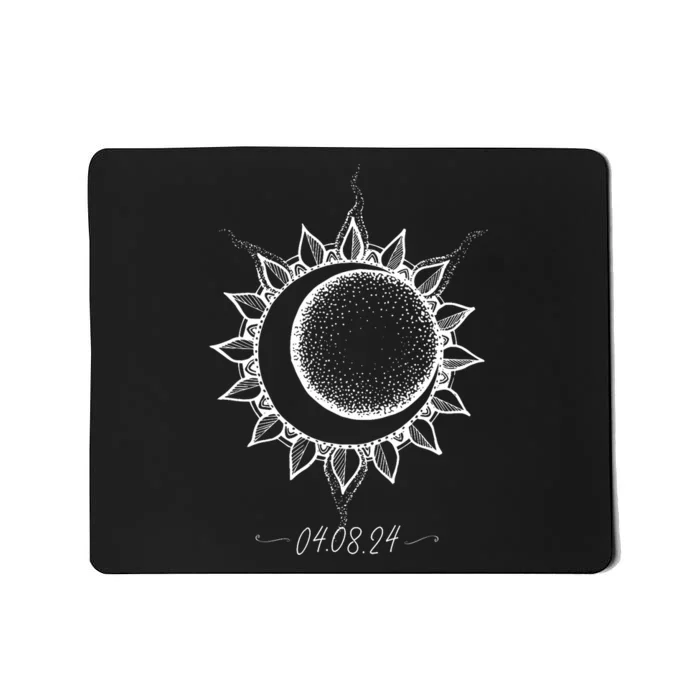 Total Solar Eclipse April 8 2024 Sun Moon Boho Eclipse Mousepad