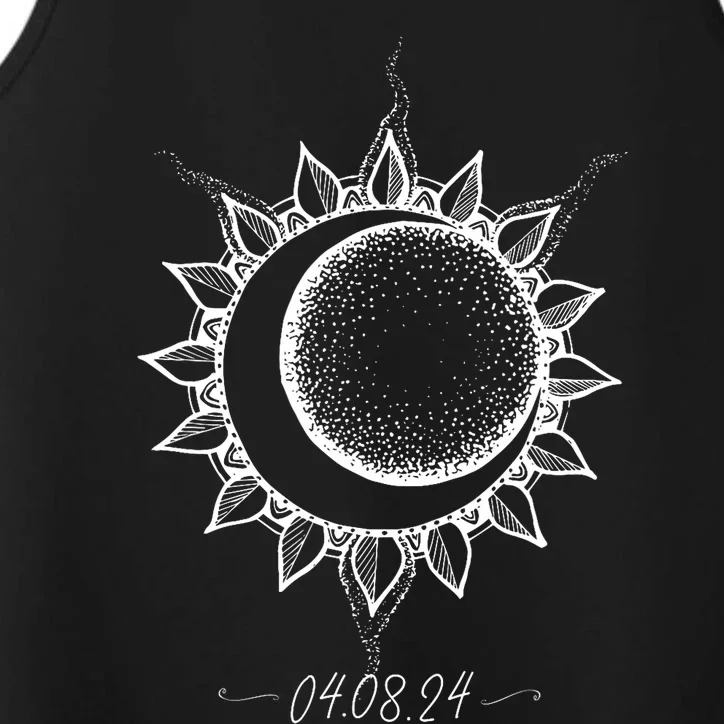 Total Solar Eclipse April 8 2024 Sun Moon Boho Eclipse Performance Tank