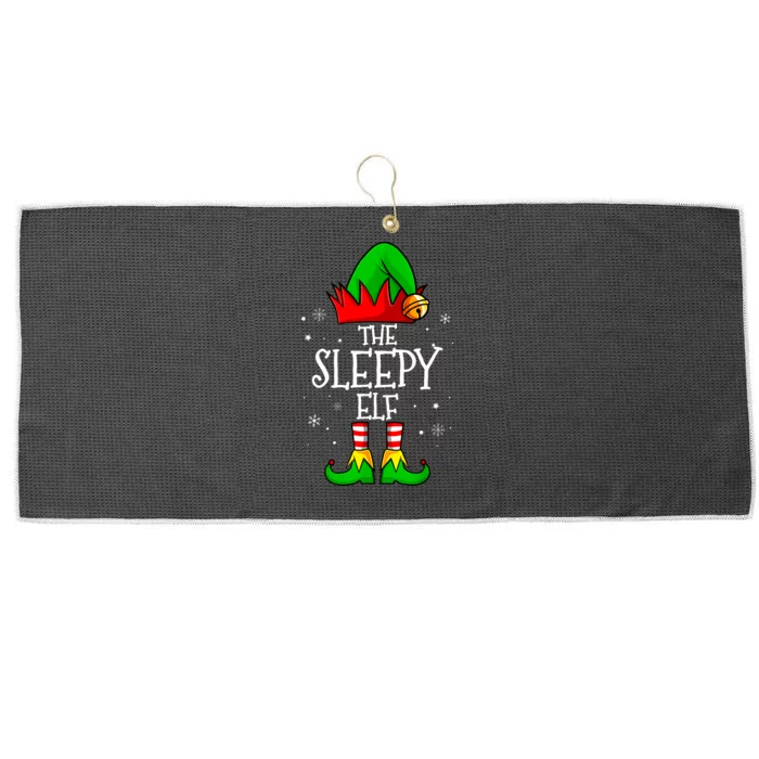 The Sleepy Elf Christmas Family Matching Xmas Large Microfiber Waffle Golf Towel