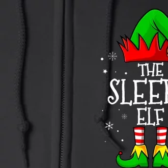 The Sleepy Elf Christmas Family Matching Xmas Full Zip Hoodie