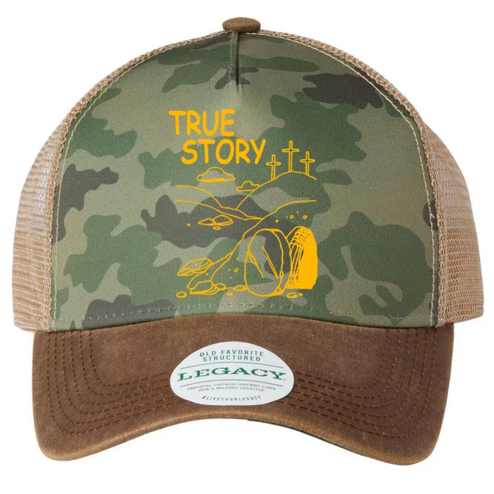 True Story Easter Christian Empty Tomb Jesus Is Risen Church Cool Gift Legacy Tie Dye Trucker Hat