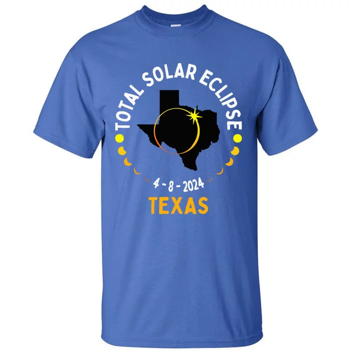 Texas Solar Eclipse 2024 Party Total Usa Map Totality Tall T-Shirt